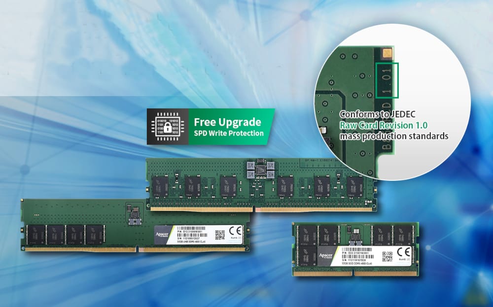 Memorias industriales DDR5 en versiones JEDEC 1.0