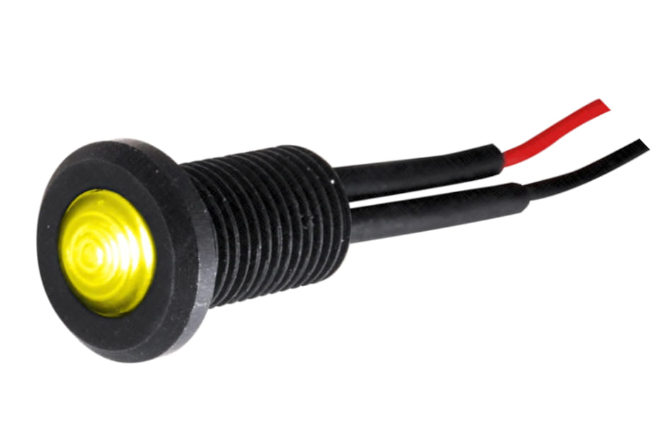 Indicadores LED de montaje en panel con bajo perfil de 6,35 mm
