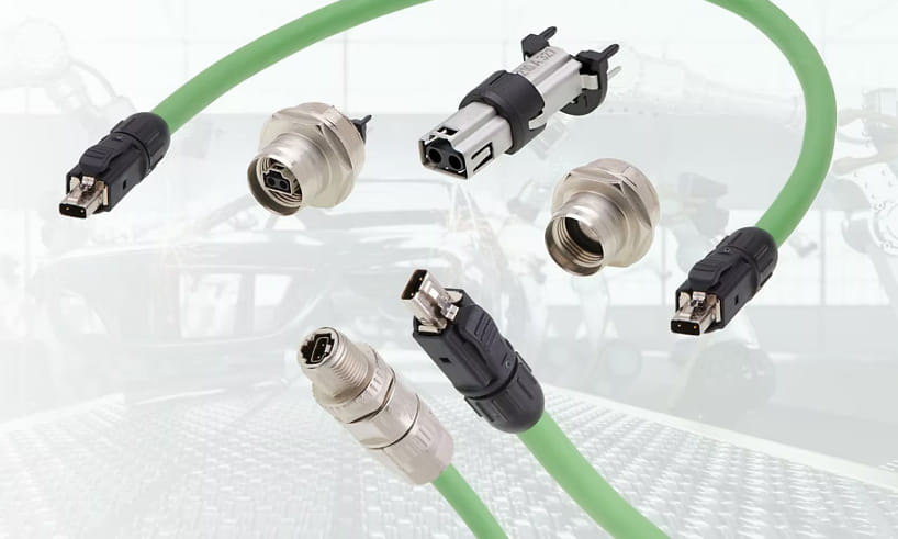 Conectores y ensamblajes de cable SPE T1 para entornos industriales