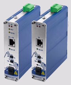 Conversores de medio Gigabit Ethernet con opciones PoE para entornos industriales