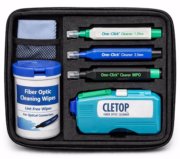 Kit de limpieza para conectores de fibra óptica